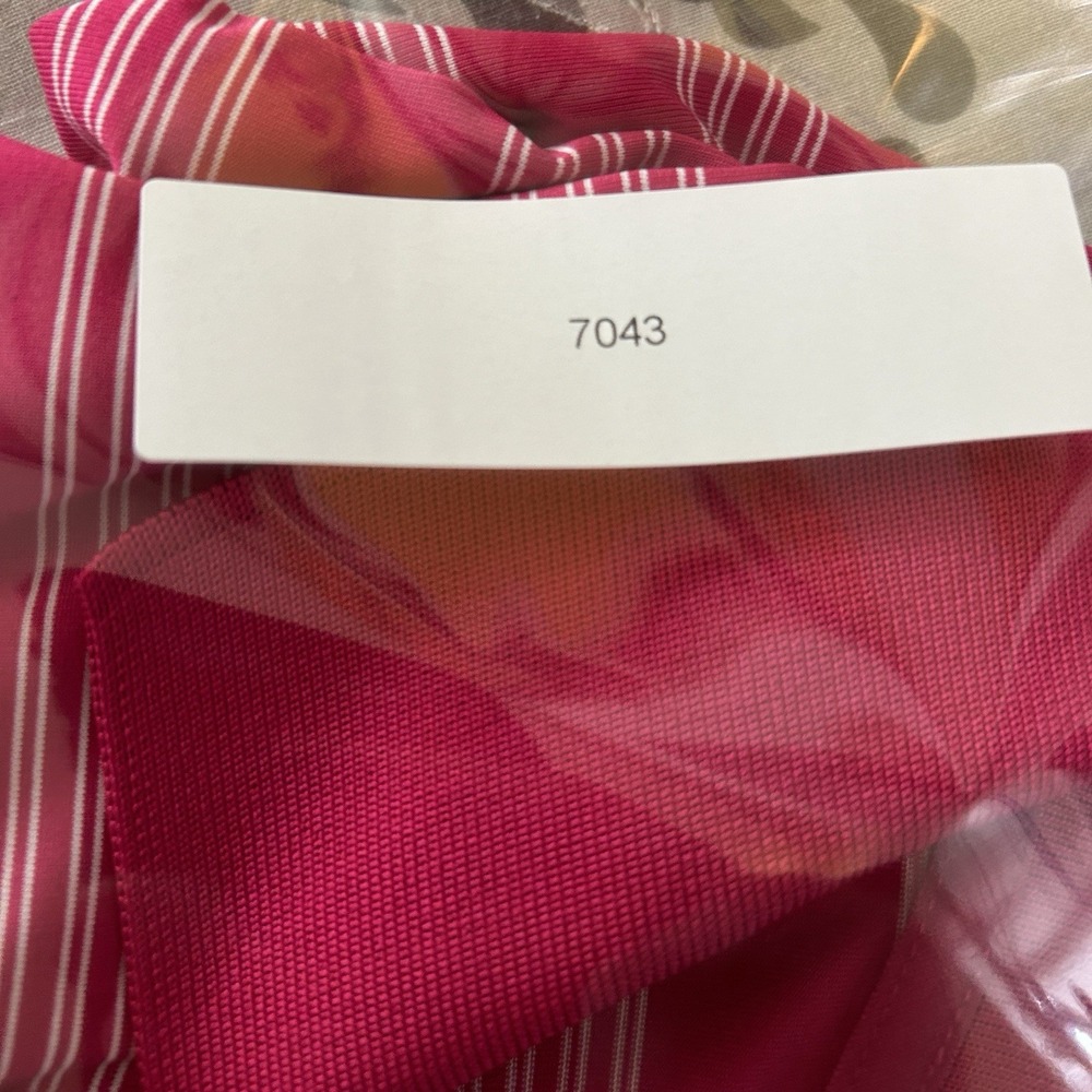 Nike Golf Polo Mens XL Pink stripe Short Sleeve Sea Pines Resort Dri Fit - Picture 9 of 11